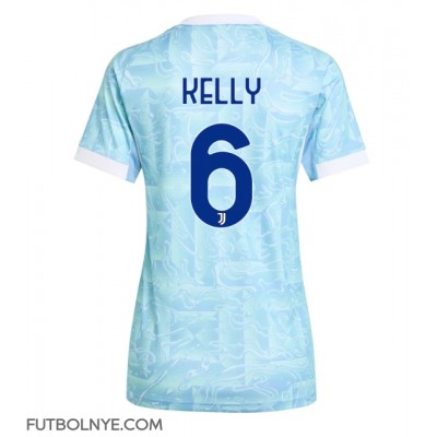 Camiseta Juventus Lloyd Kelly #6 Visitante Equipación para mujer 2025-26 manga corta Camiseta Juventus Lloyd Kelly #6 Visitante Equipación para mujer 2025-26 manga corta